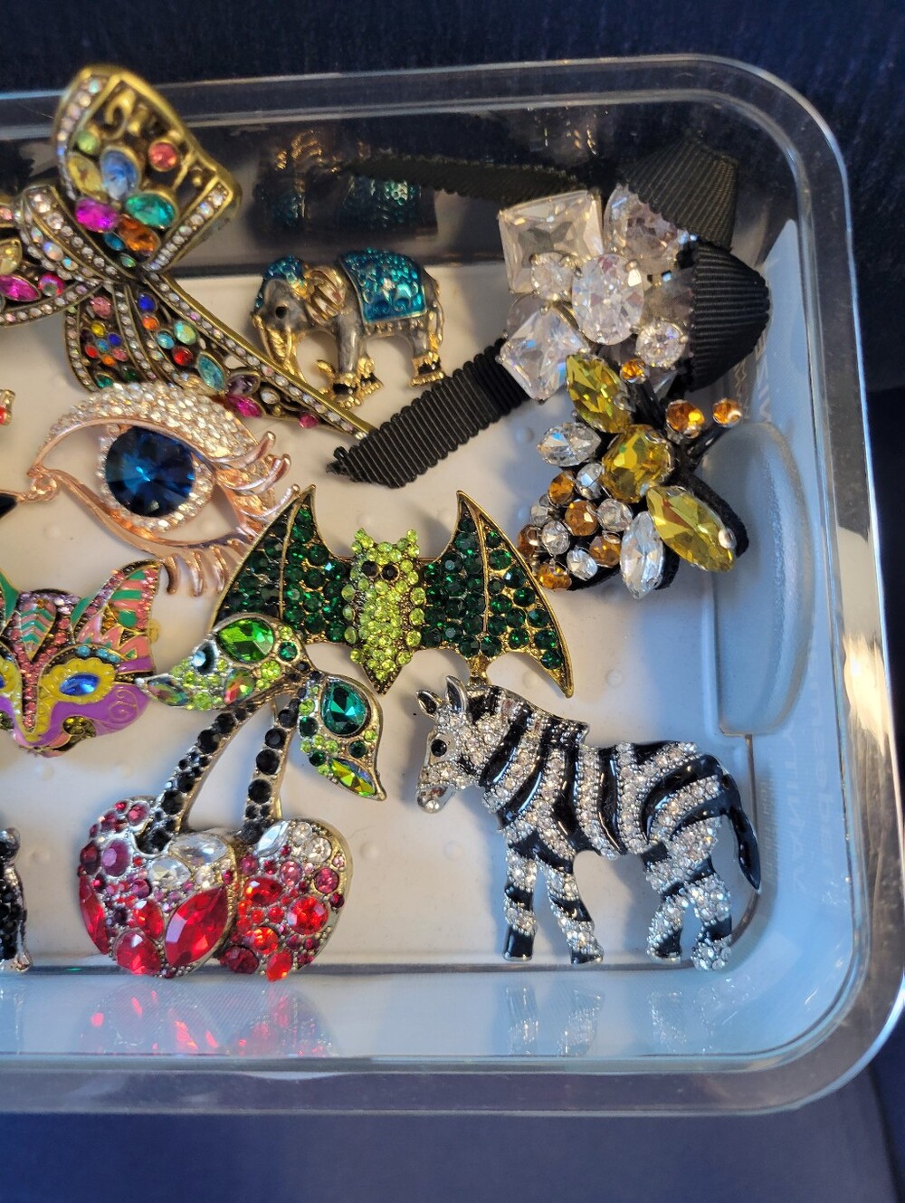 Colorful Assorted Rhinestone Brooches Pin Lot - Picture 2 of 7